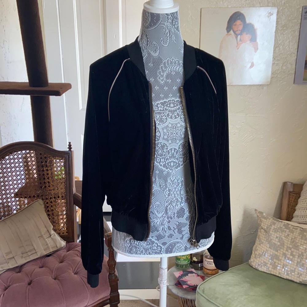 Velvet Bomber Jacket by REHAB